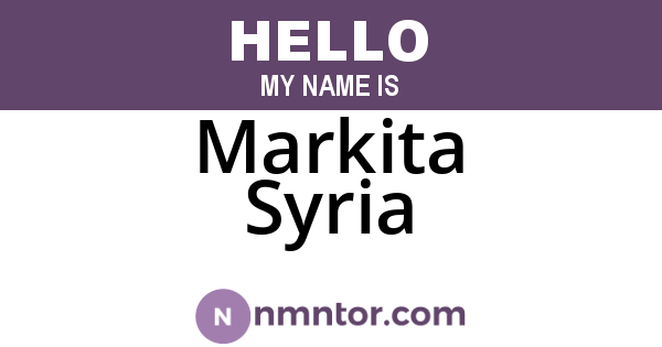 Markita Syria