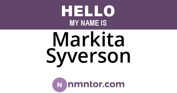 Markita Syverson