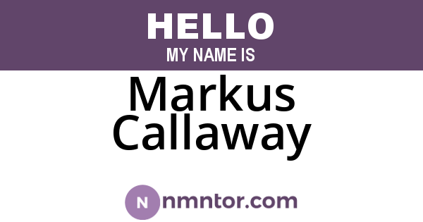Markus Callaway