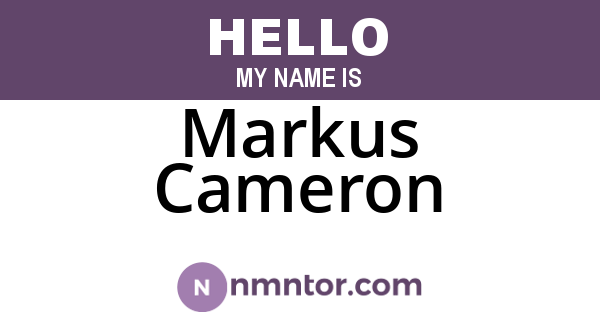 Markus Cameron