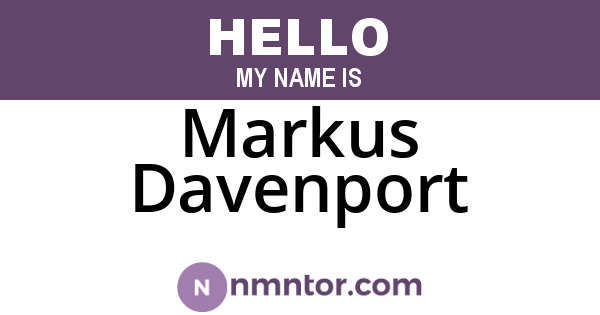 Markus Davenport
