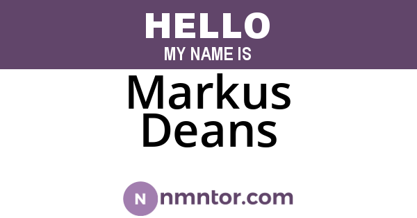 Markus Deans