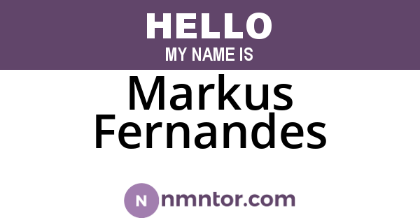 Markus Fernandes