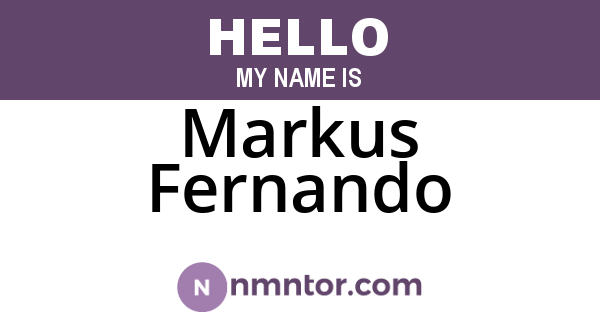 Markus Fernando