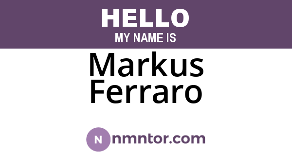 Markus Ferraro
