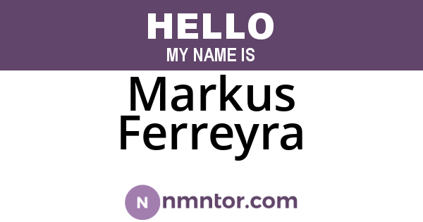Markus Ferreyra