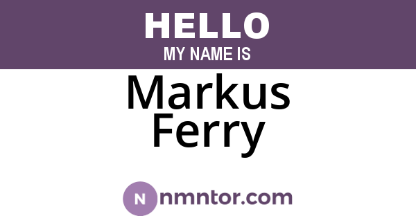 Markus Ferry