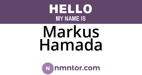 Markus Hamada