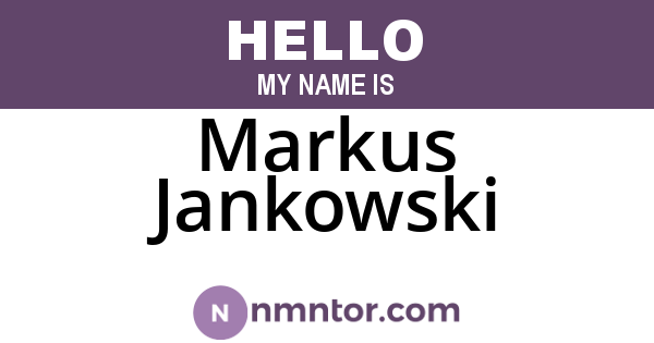 Markus Jankowski