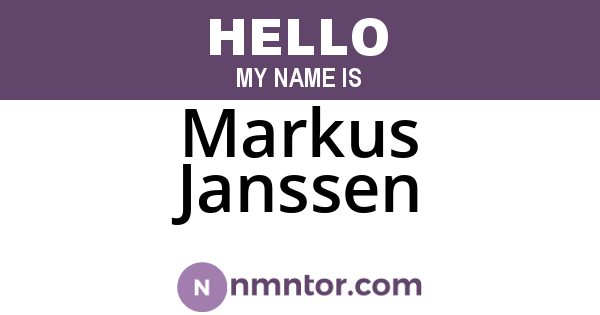 Markus Janssen