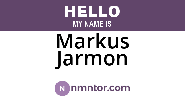 Markus Jarmon