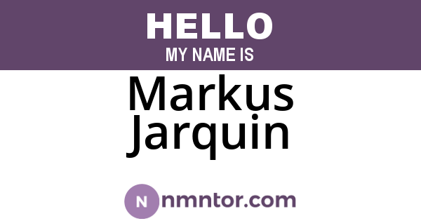 Markus Jarquin