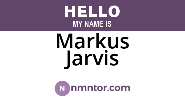 Markus Jarvis
