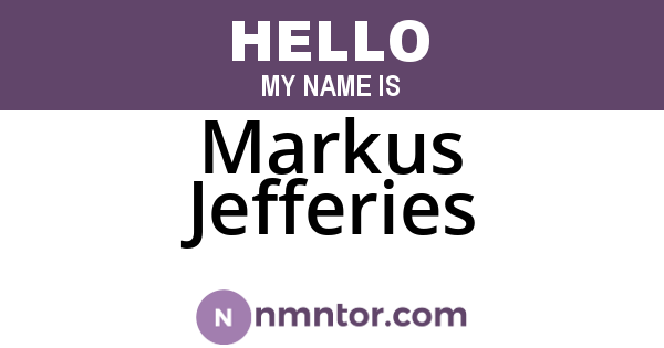 Markus Jefferies