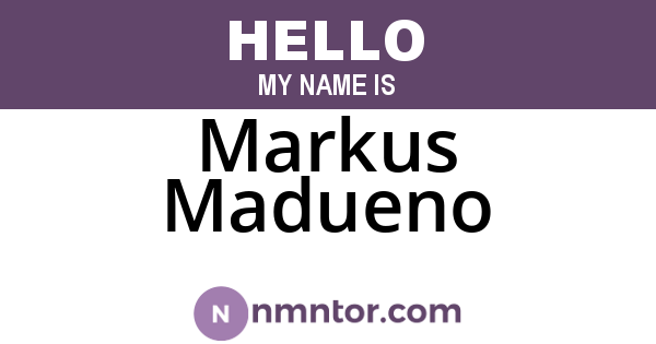Markus Madueno