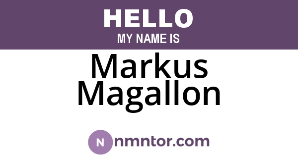Markus Magallon