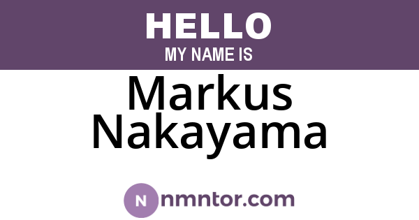 Markus Nakayama