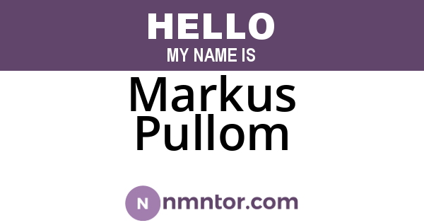 Markus Pullom