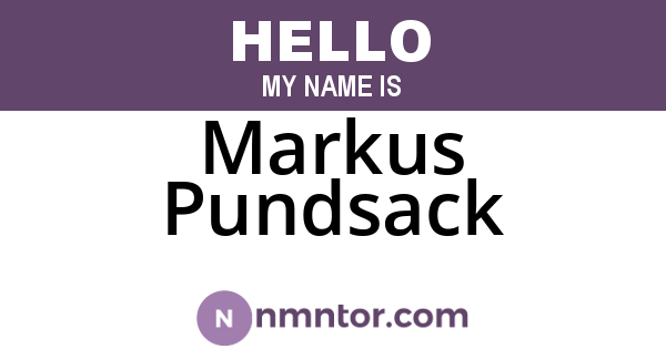 Markus Pundsack