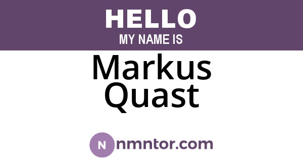Markus Quast