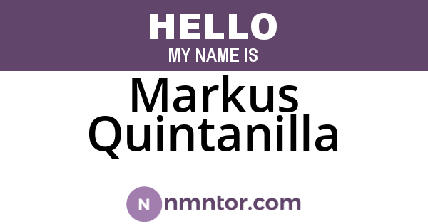 Markus Quintanilla