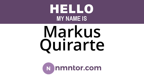 Markus Quirarte