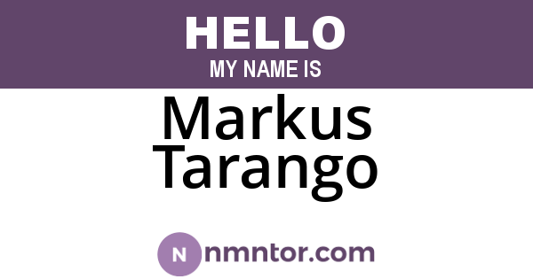 Markus Tarango