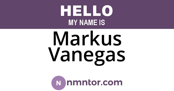 Markus Vanegas