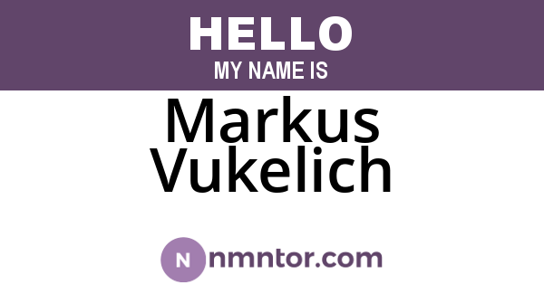 Markus Vukelich