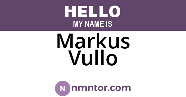 Markus Vullo
