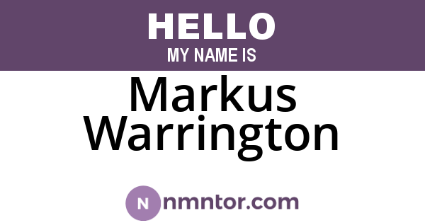 Markus Warrington