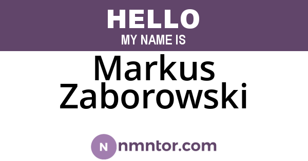 Markus Zaborowski