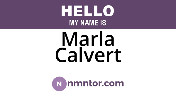 Marla Calvert