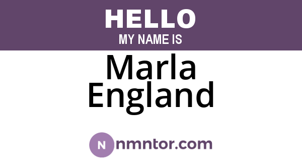 Marla England