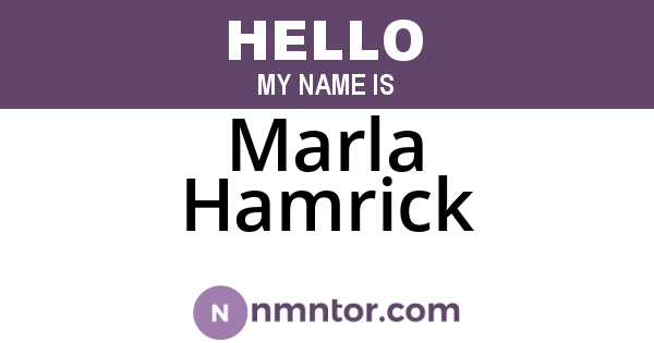 Marla Hamrick