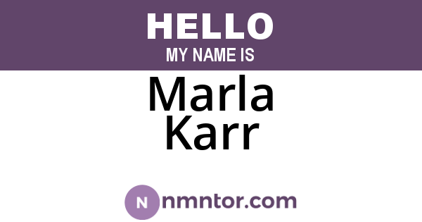 Marla Karr