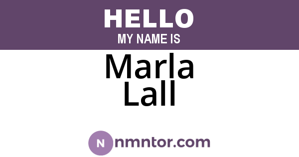 Marla Lall