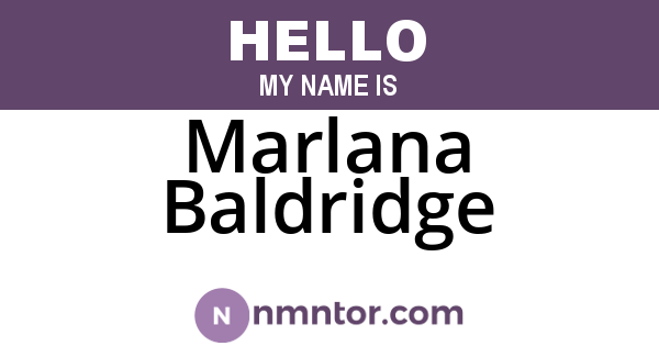 Marlana Baldridge