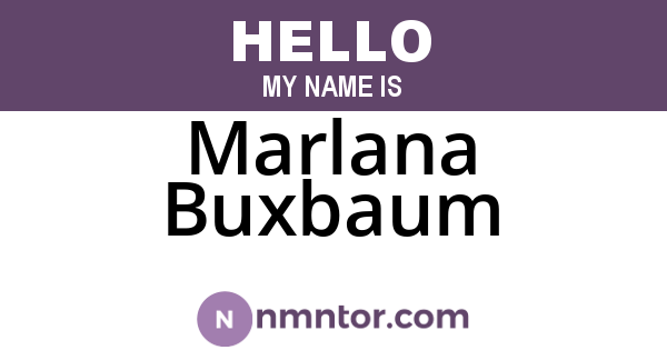 Marlana Buxbaum