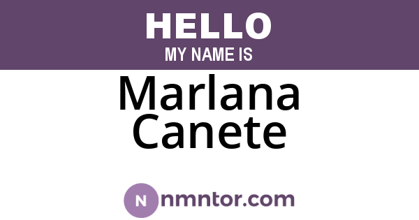 Marlana Canete