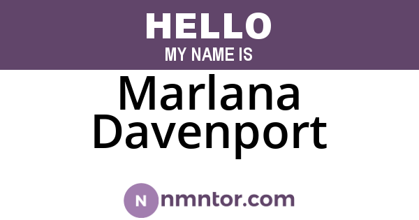 Marlana Davenport