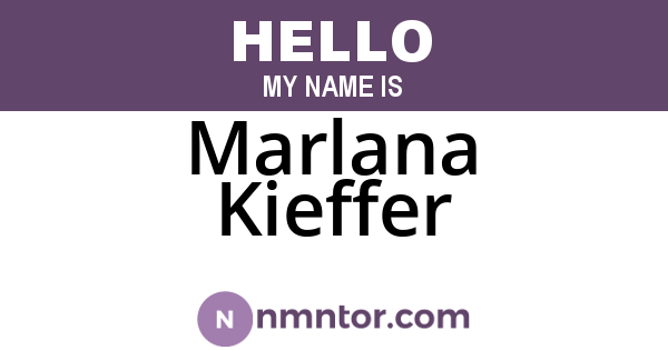 Marlana Kieffer