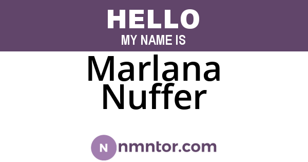 Marlana Nuffer