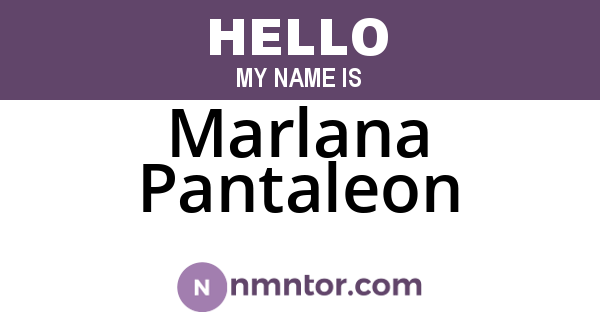 Marlana Pantaleon