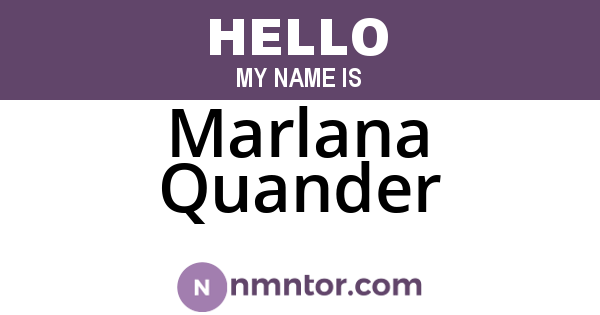 Marlana Quander