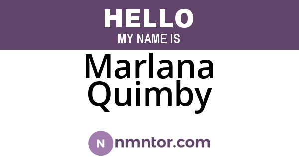 Marlana Quimby