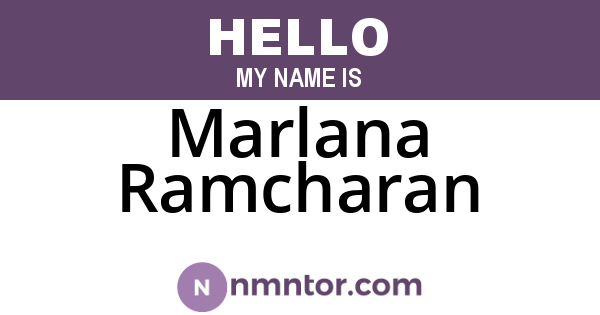 Marlana Ramcharan