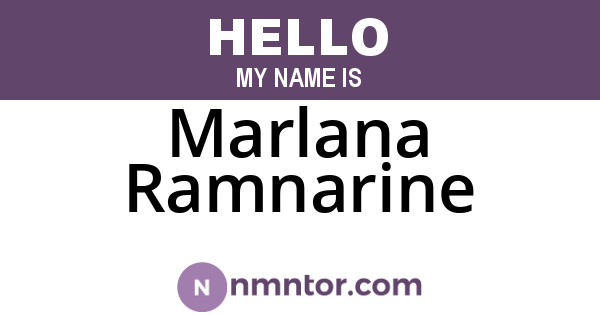 Marlana Ramnarine