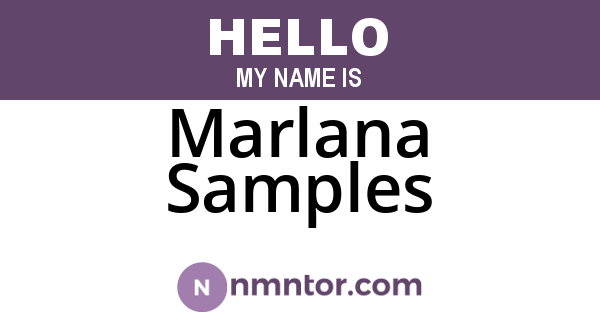 Marlana Samples