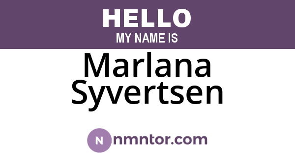 Marlana Syvertsen